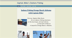 Desktop Screenshot of captainmikesinshorefishing.com